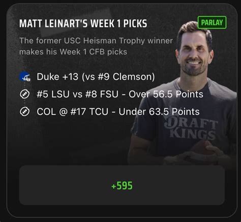 parlay picks|College Football Parlay Best Bets Today: Matt Leinart Parlay .